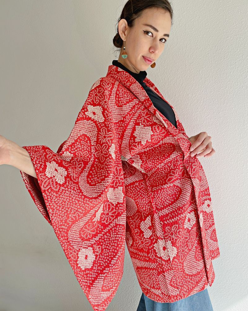 Radiant Red Shibori Jacket