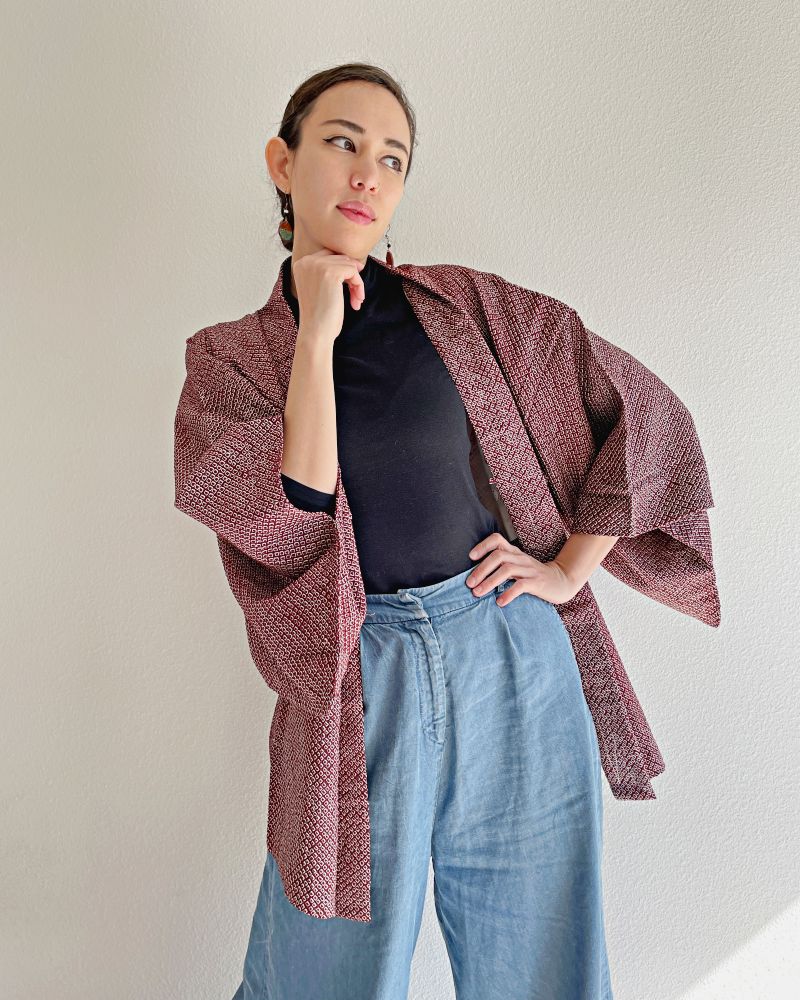 Chestnut Rouge Shibori Jacket