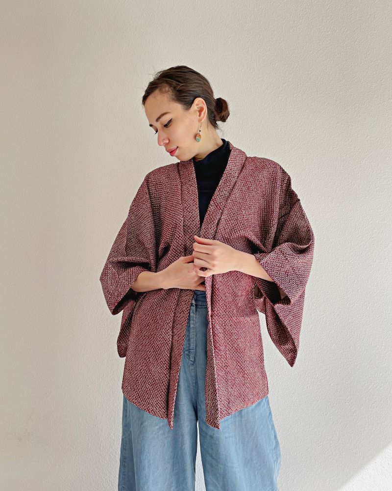 Chestnut Rouge Shibori Jacket