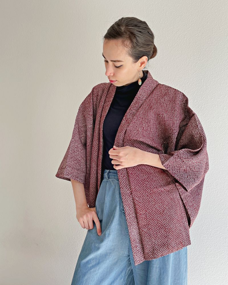Chestnut Rouge Shibori Jacket