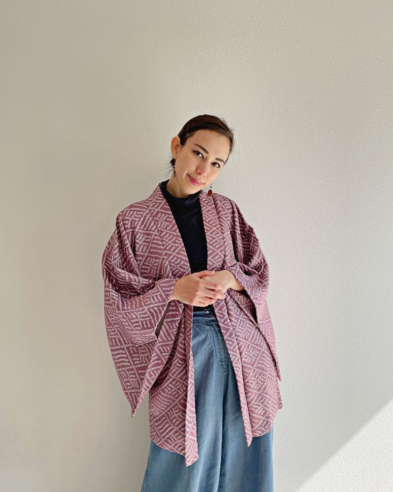 Triple Line Diamond Shibori Jacket