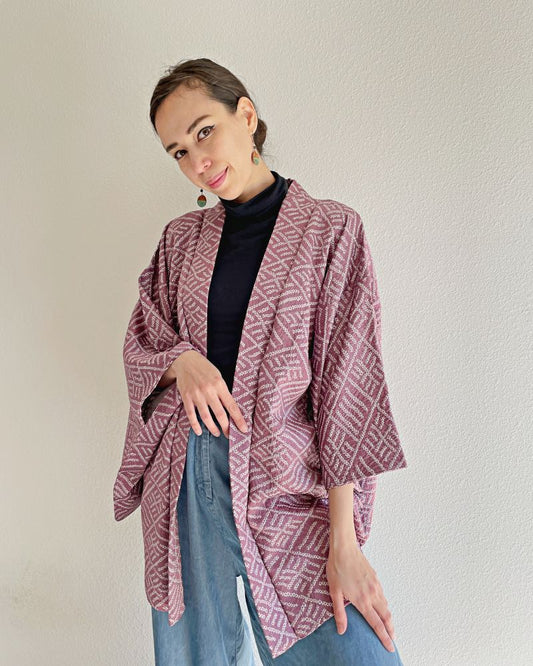 Triple Line Diamond Shibori Jacket