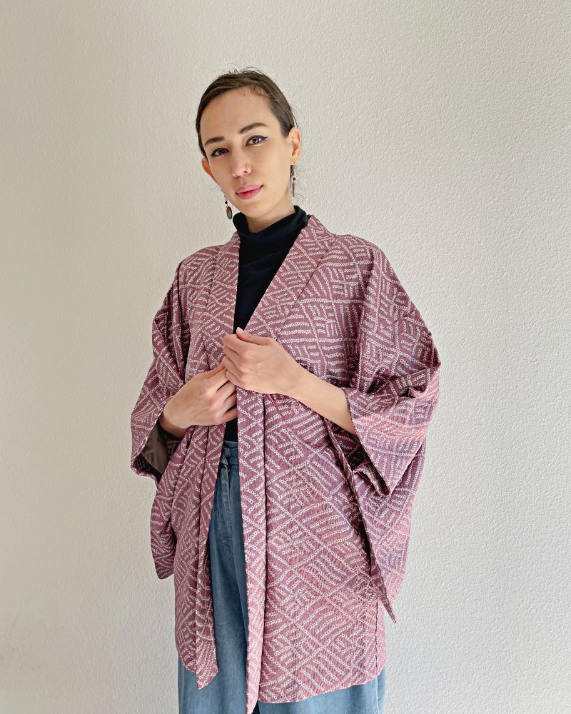 Triple Line Diamond Shibori Jacket