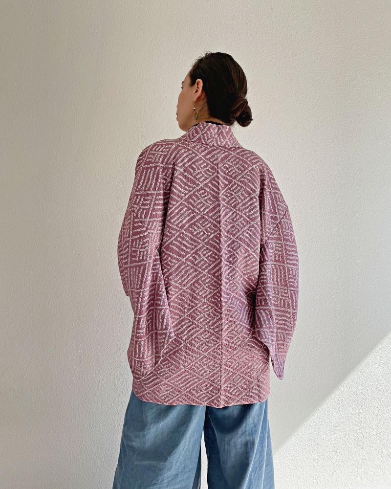 Triple Line Diamond Shibori Jacket