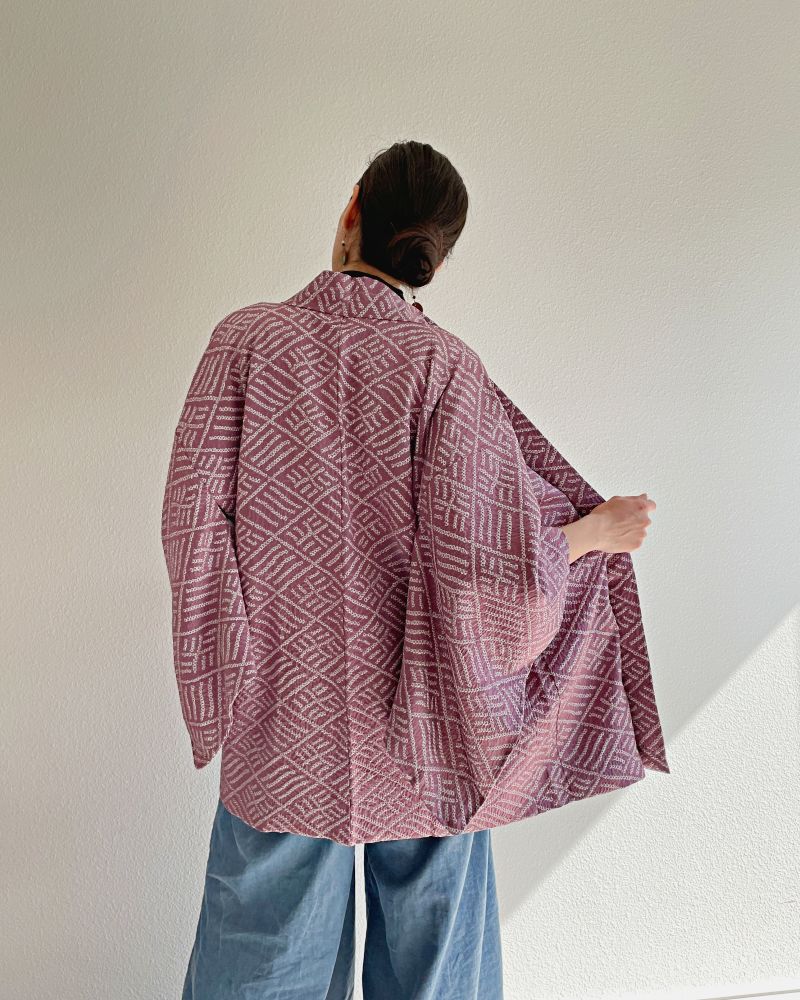 Triple Line Diamond Shibori Jacket