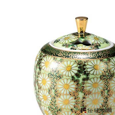 Chrysanthemum Gourd Kutani Incense Pot