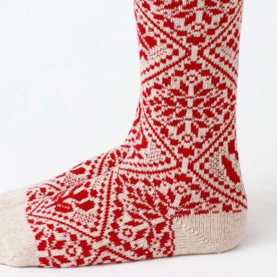 Floral Elegance Wool Socks